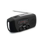 Portable Emergency Solar Radio with Hand Crank, NOAA Weather Alerts, LED Flashlight & 1000mAh Power Bank for Outdoor Survival & Camping