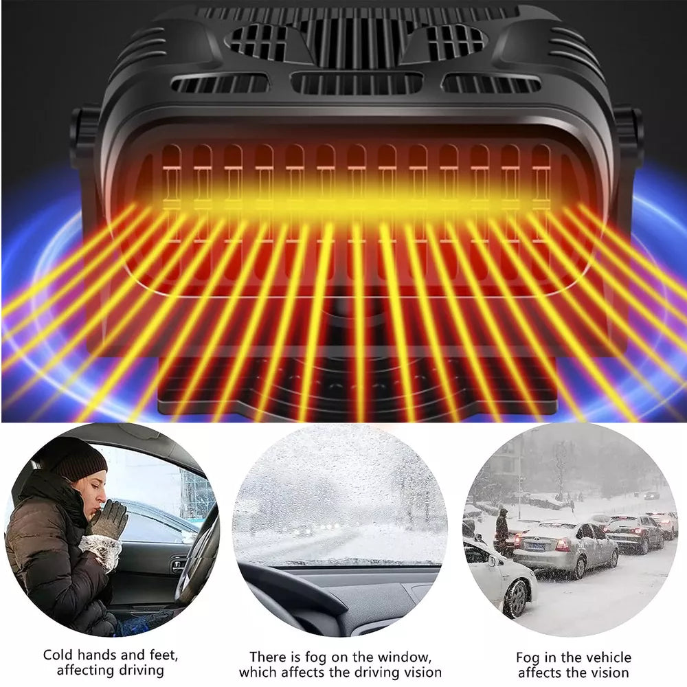 12V Car Heater & Defroster – Powerful Heating & Cooling System for Winter Car Comfort