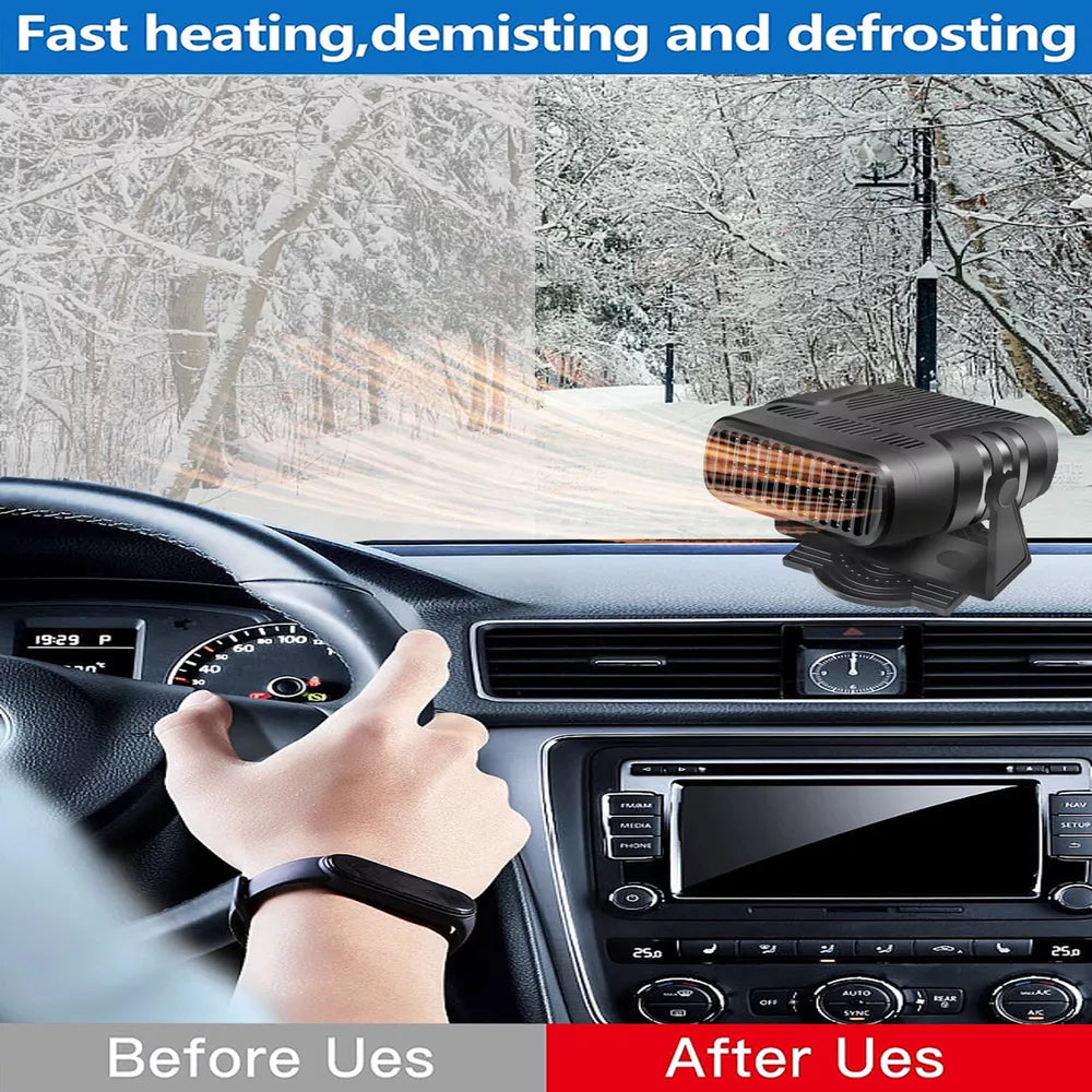12V Car Heater & Defroster – Powerful Heating & Cooling System for Winter Car Comfort