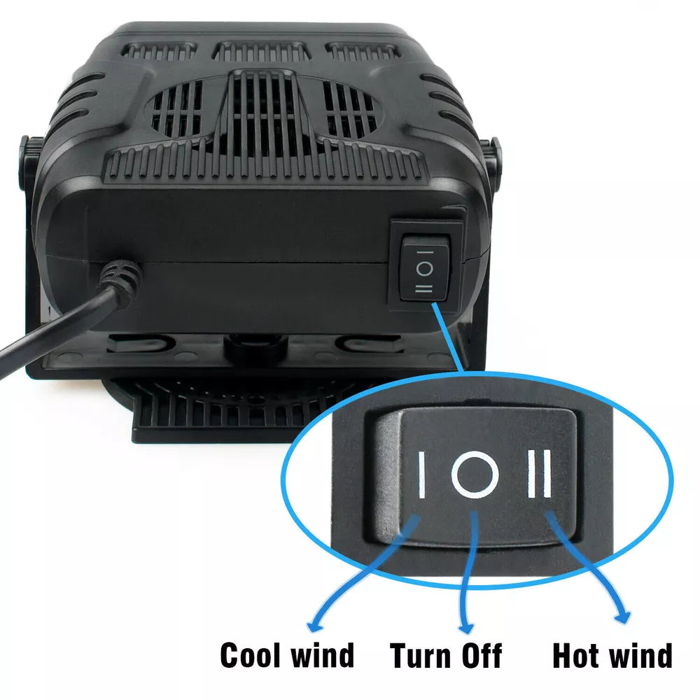 12V Car Heater & Defroster – Powerful Heating & Cooling System for Winter Car Comfort