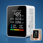CO2 Carbon Dioxide Monitor | Real-Time Alerts & Portable Design for Home, Office, or Classroom Air Quality Monitoring