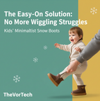 Kids’ Minimalist Waterproof Snow Boots | Ultra-Warm Thermal Plush Lining with Easy-Zip Closure and Anti-Slip EVA Sole