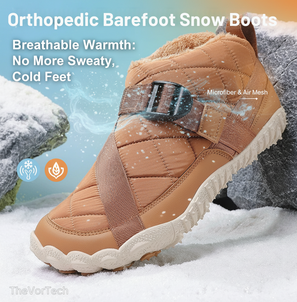 Orthopedic Snow Boots (Unisex)Unisex Orthopedic Barefoot Snow Boots | Zero-Drop Wide Toe Box with Arch Support and Plantar Fasciitis Relief