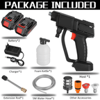 High-Pressure Cordless Washer with 2 Rechargeable Batteries for Outdoor Cleaning and Car Wash