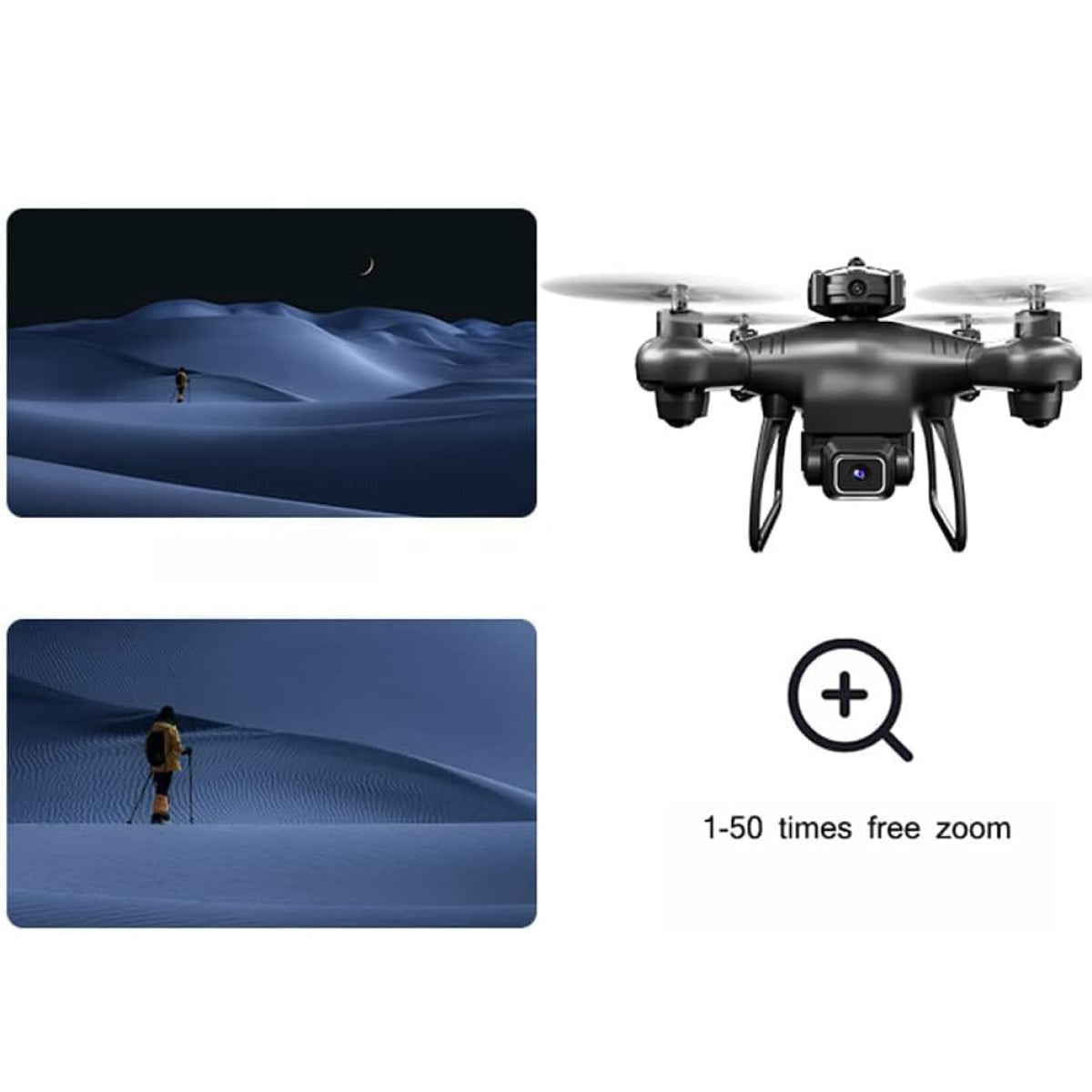 GPS Drone with 4K Dual Camera - Obstacle Avoidance - Perfect for Winter Sports Filming: Capture Snowboarding & Skiing in Stunning Detail