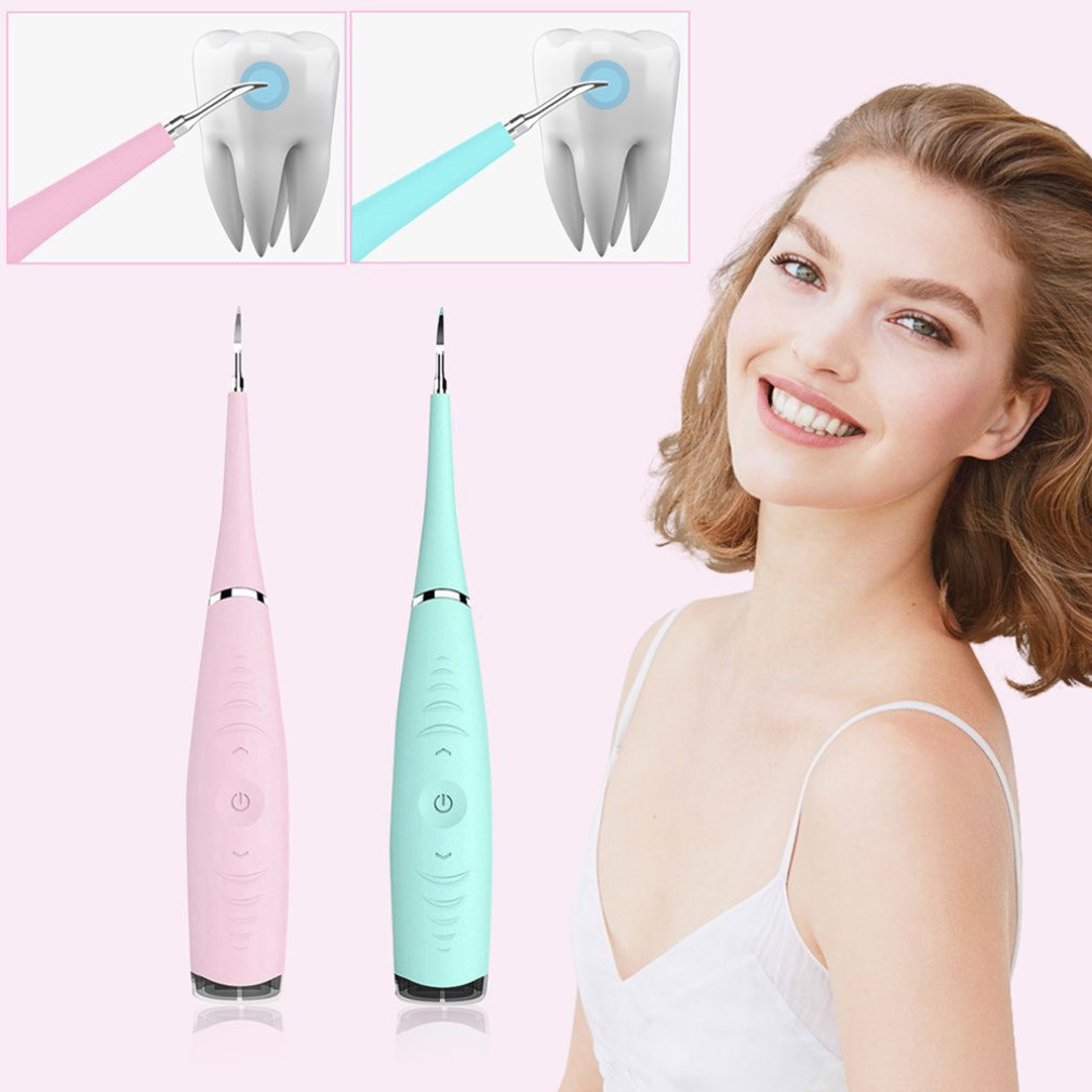 Ultrasonic Plaque Remover | High-Frequency Vibration, Waterproof & Portable for Home Dental Care