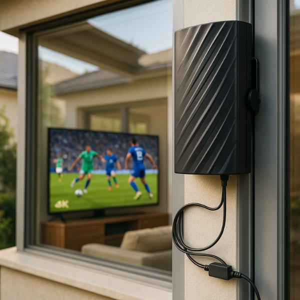 6000 Miles Digital TV Antenna - 39DBI Amplified HDTV for 4K 1080P Indoor/Outdoor Use, Waterproof Design for Strong Signal Reception