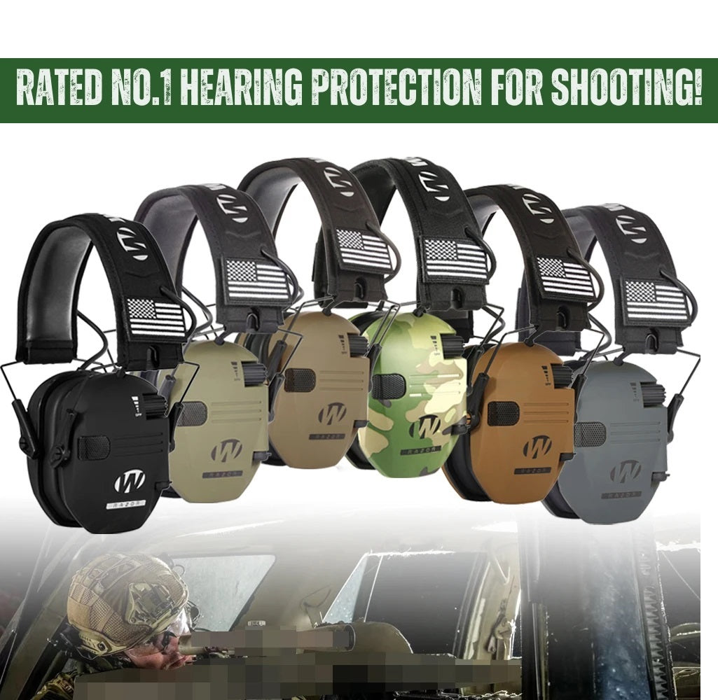 Electronic Earmuffs for Hearing Protection - Noise-Canceling Headphones for Shooting, Hunting, and Industrial Use