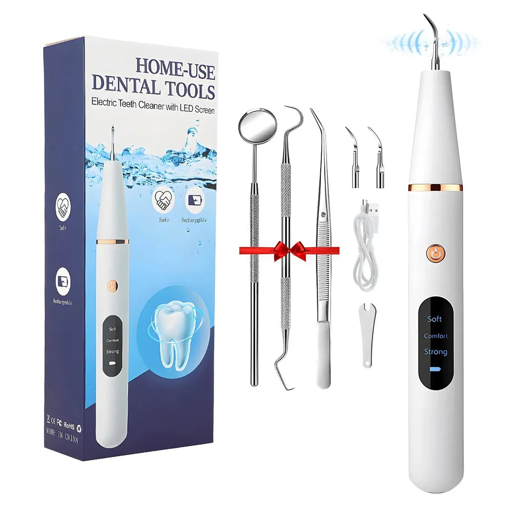 Ultrasonic Tartar Remover | 38 kHz, LED Light & USB Fast Charging for At-Home Dental Care