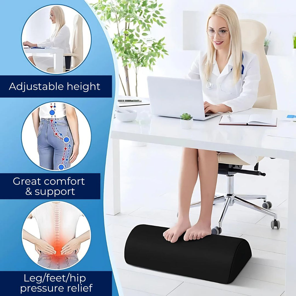 ErgoLift Comfort Foot Rest Cushion | Ergonomic Support, Improved Circulation & Back Pain Relief for Home or Office Use