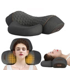 Ergonomic Neck & Back Pillow - Heated Cervical Support with Compression for Relaxing Sleep and Neck Pain Relief