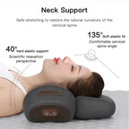 Ergonomic Neck & Back Pillow - Heated Cervical Support with Compression for Relaxing Sleep and Neck Pain Relief