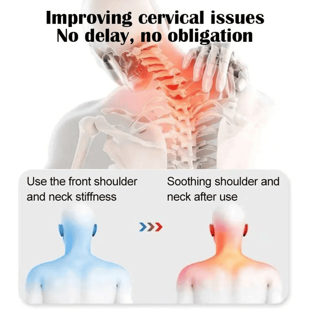 Ergonomic Neck & Back Pillow - Heated Cervical Support with Compression for Relaxing Sleep and Neck Pain Relief