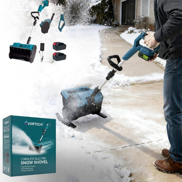 Efficient Handheld Cordless Electric Shovel - Battery Powered for Easy Snow Removal & Storage