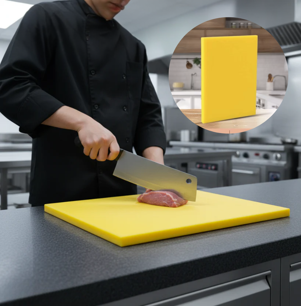 Industrial Grade HDPE Cutting Board | Antibacterial High-Density Polyethylene with Non-Porous Surface and Heavy-Duty Durability
