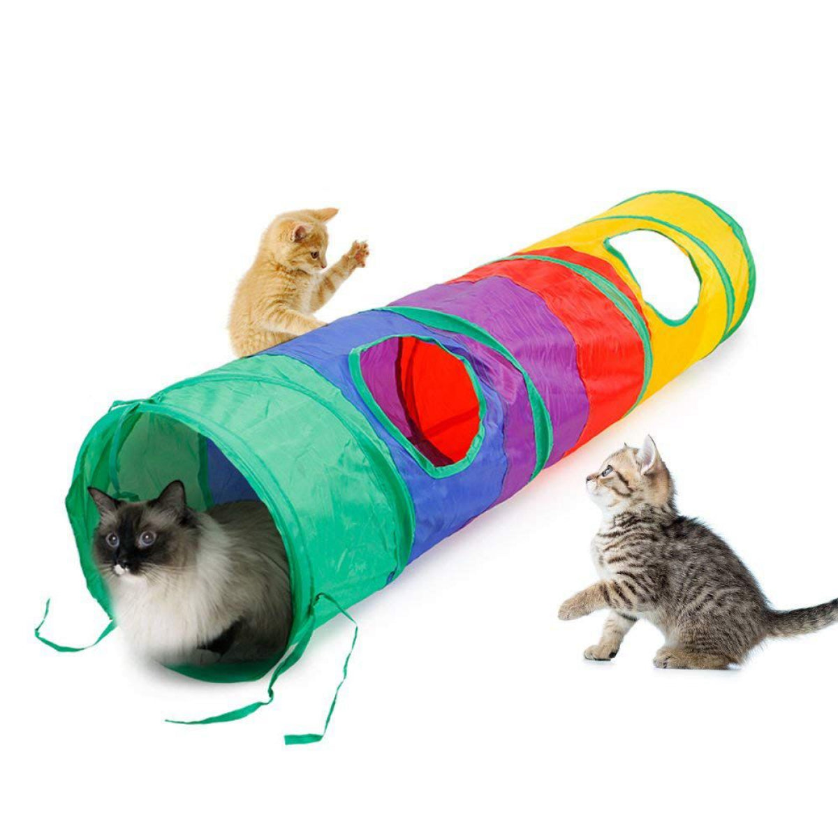 Extra-Large Cat Tunnel | Durable, Tear-Resistant Polyester for Indoor Play & Exercise
