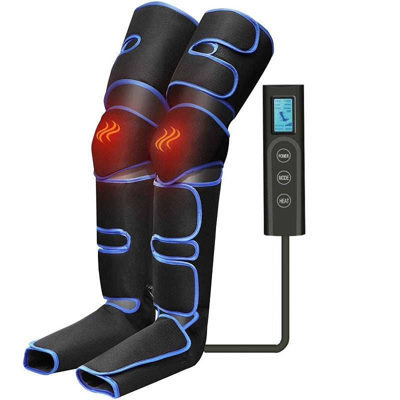 Air Compression Leg Massager Wrap - Relaxing Leg Therapy with Adjustable Air Pressure - Ideal for Circulation & Muscle Relief