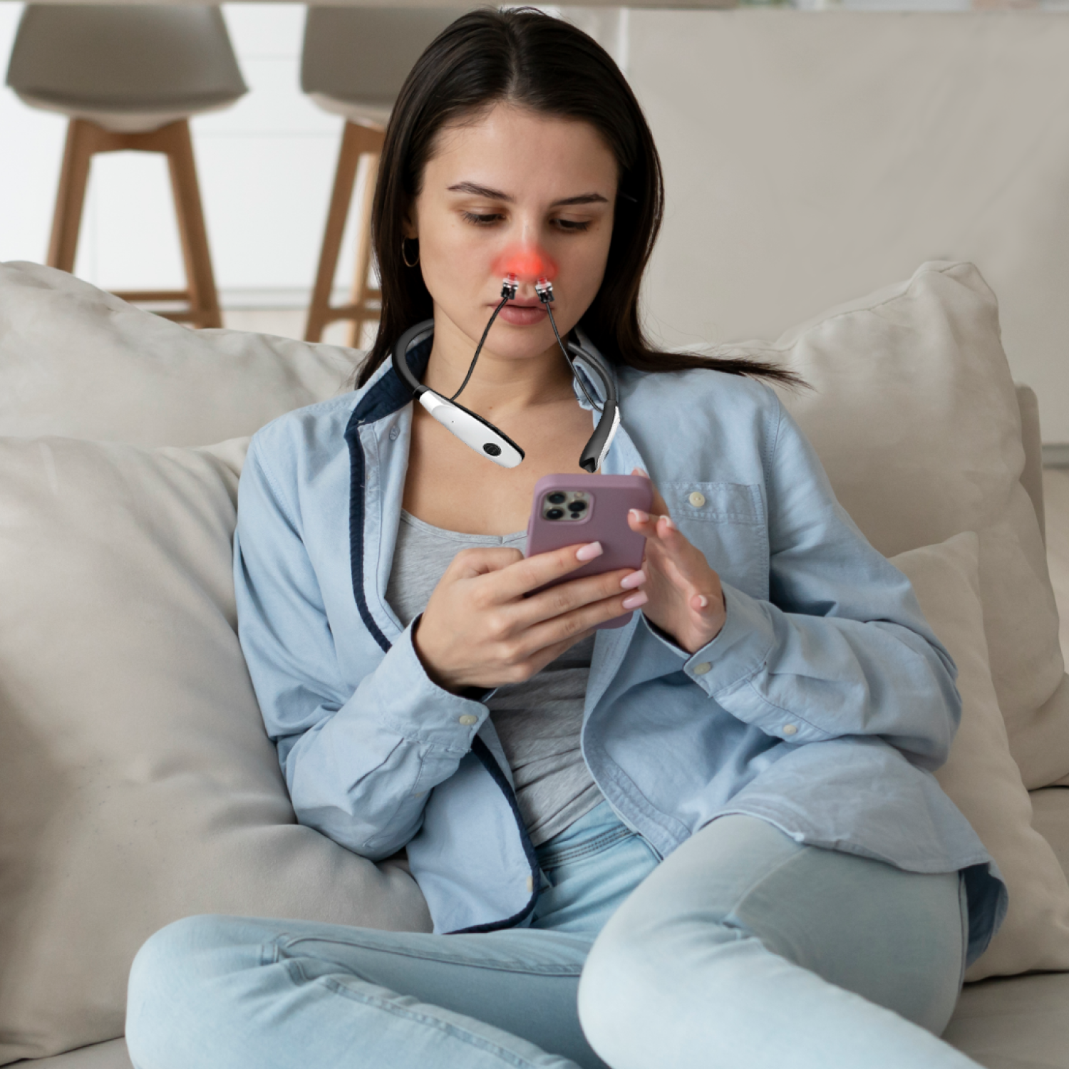 2 in 1 Laser Device for Ear & Nose | Non-Invasive, Portable & Ideal for Pain Relief and Sinus Congestion