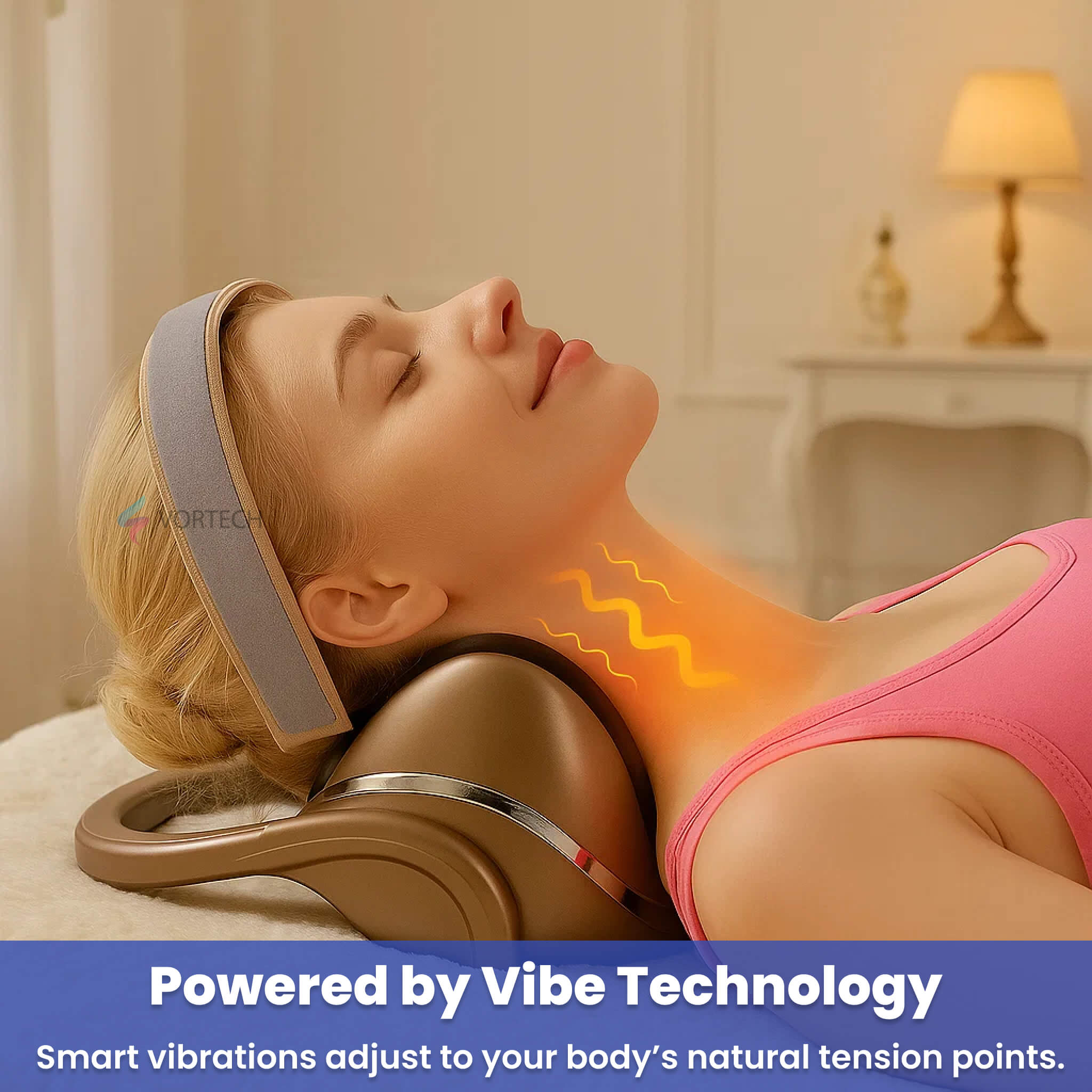 Neck Stretcher Massager - Portable Neck Massager, Electric Kneading Heat for Tension and Pain Relief