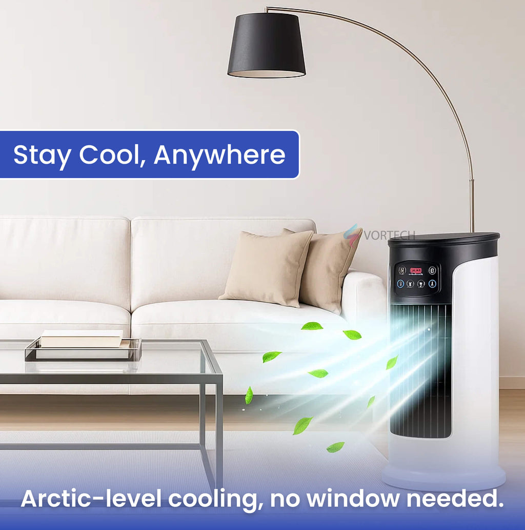 Portable Air Conditioner Stand Up Unit | Windowless, Energy Efficient & Ideal for Home Office and Dormitory Use