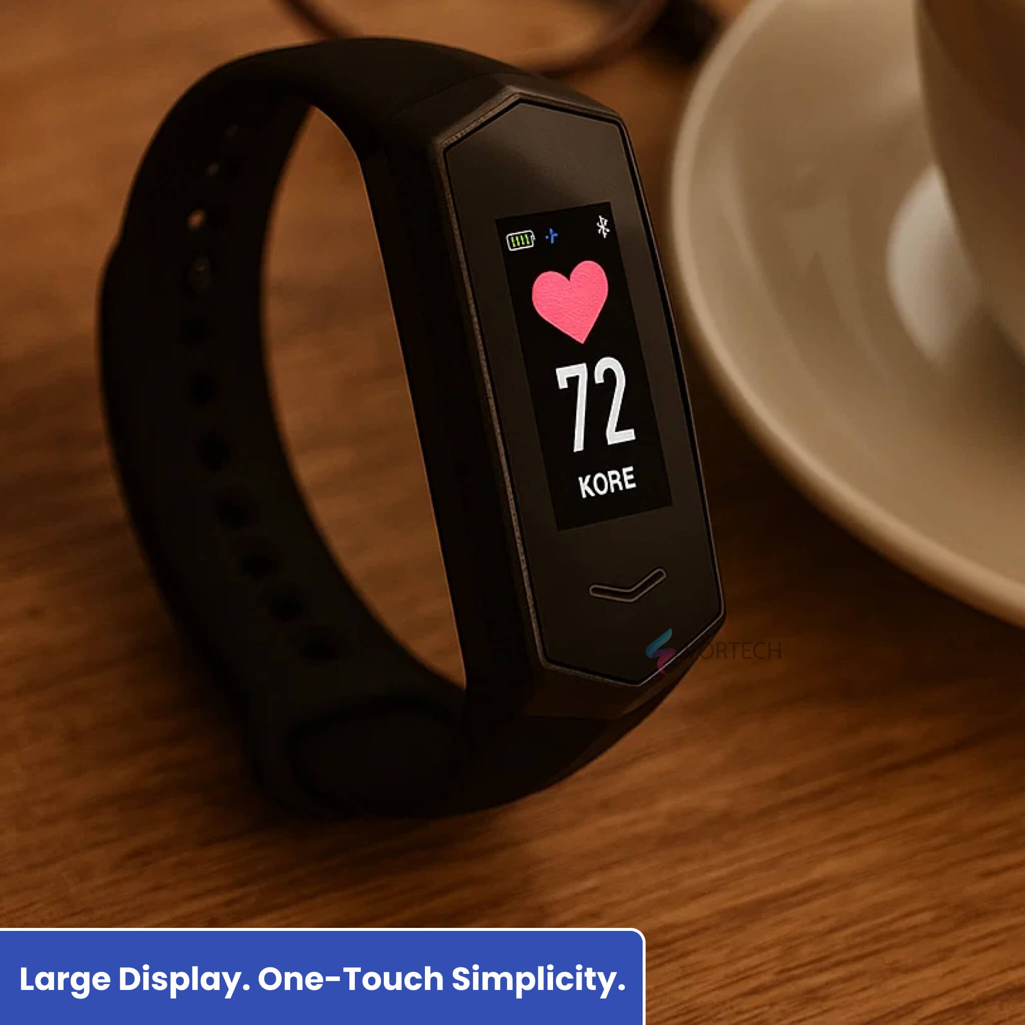 Kore Smartwatch | Heart Rate Monitoring, IP67 Waterproof & Ideal for Seniors' Health Tracking