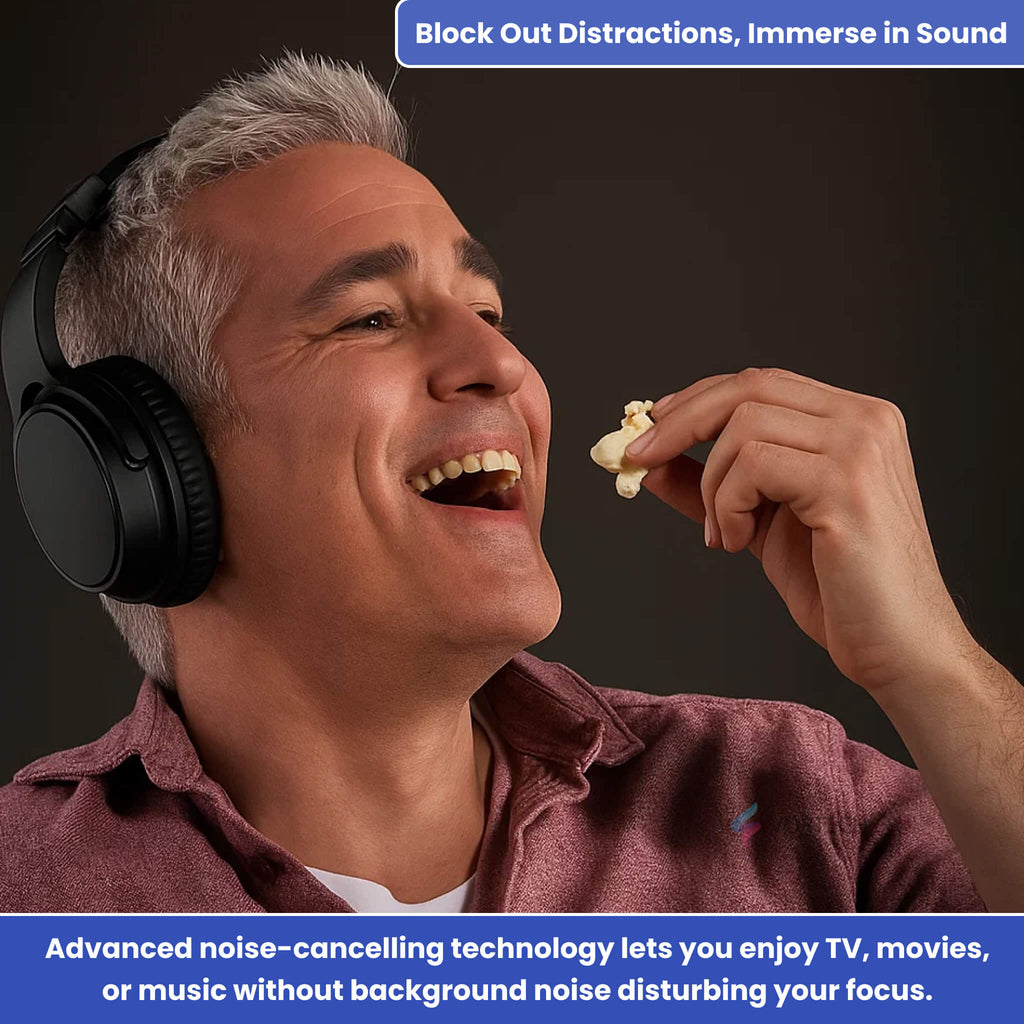 Wireless TV Headphones | Noise-Cancelling, Comfortable Fit & Ideal for Home Entertainment