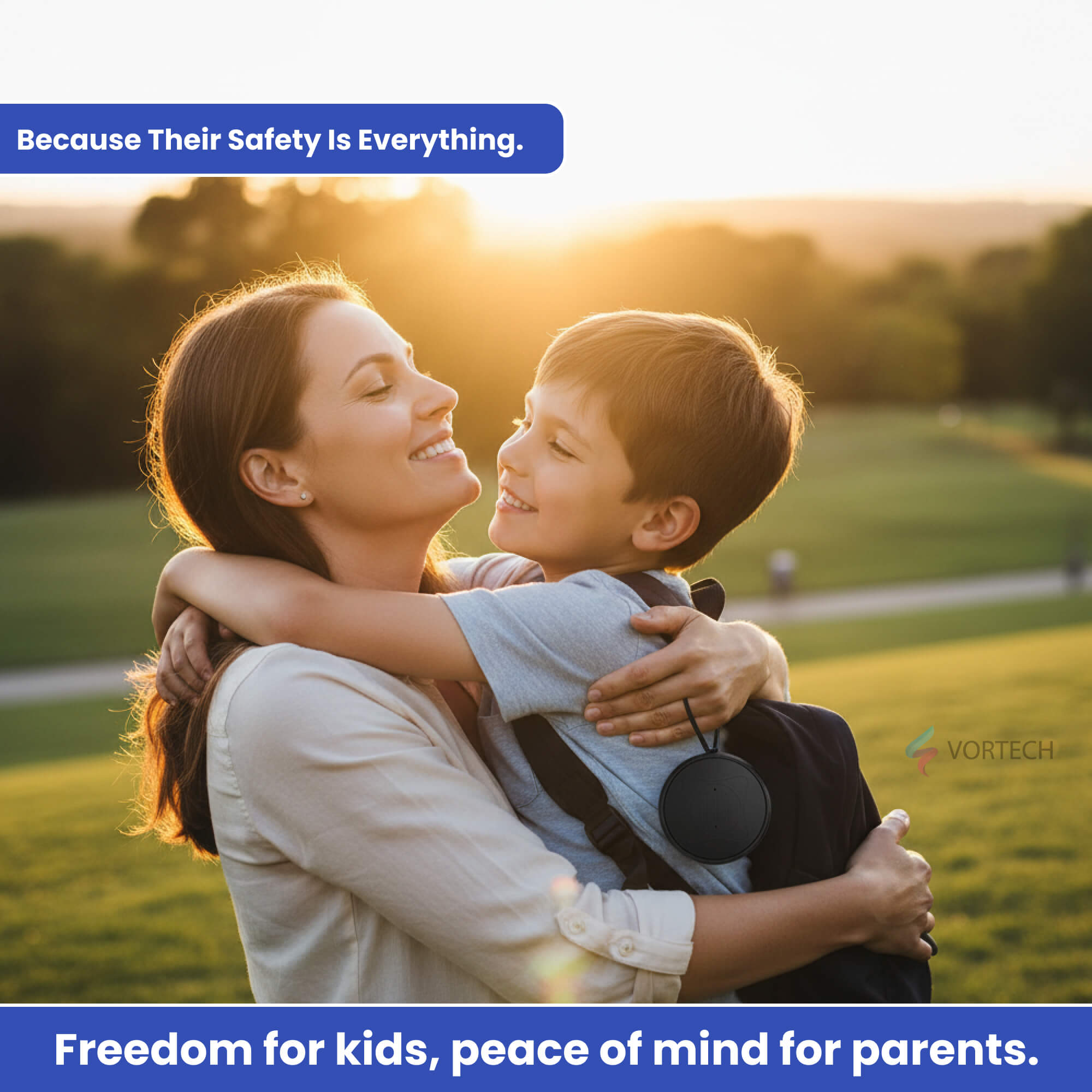 Child GPS Tracker with Real-Time Location | No Subscription, Waterproof & Lightweight Design for Everyday Safety