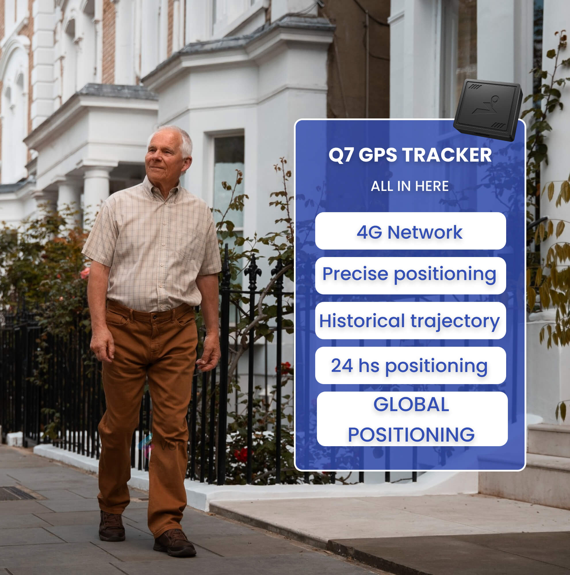 4G GPS Tracker for Seniors with Safe Zone Alerts | Real-Time Location for Dementia & Alzheimer’s Care – No Subscription Required