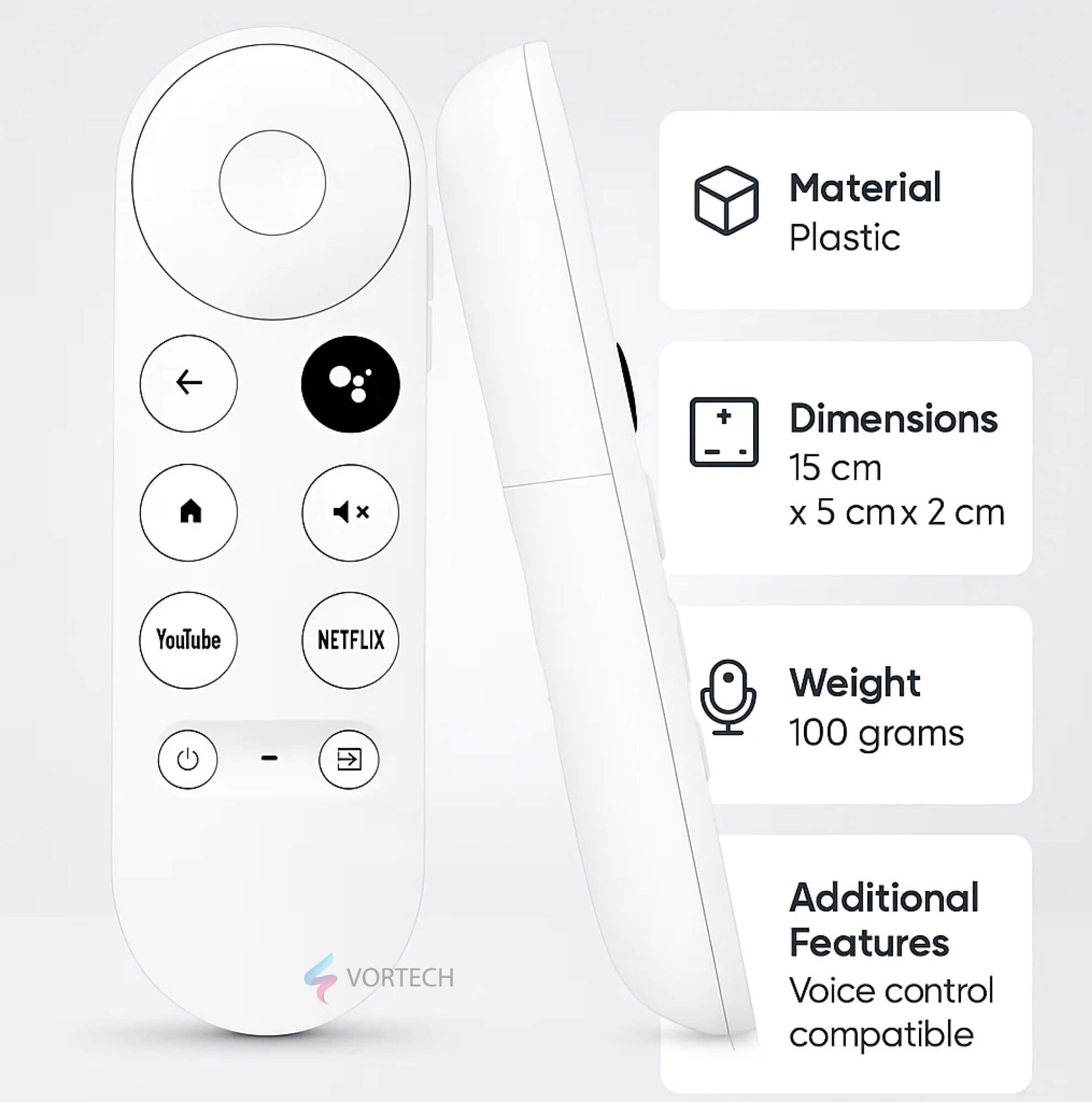 Chromecast 4 Replacement Remote | Easy Navigation & Quick Access for Seamless Streaming Experience