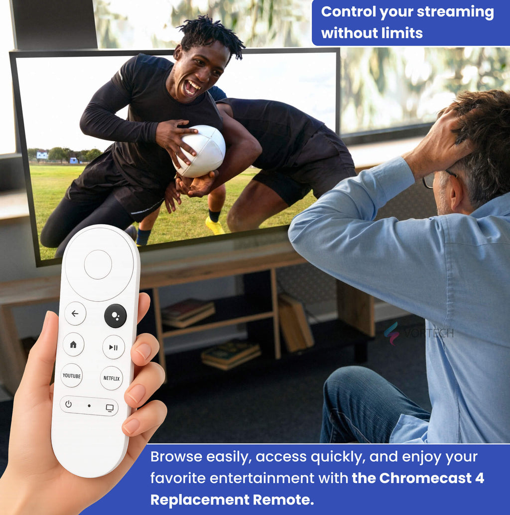Chromecast 4 Replacement Remote | Easy Navigation & Quick Access for Seamless Streaming Experience