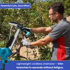Cordless Electric Chainsaw | Lightweight, Ergonomic Design & Ideal for Effortless Garden Trimming