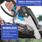 Cordless Electric Chainsaw | Lightweight, Ergonomic Design & Ideal for Effortless Garden Trimming