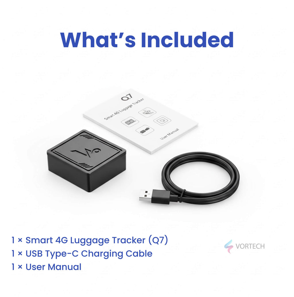 4G Luggage GPS Tracker with Real-Time Location | No Subscription, Geofencing Alerts & Anti-Theft Design for Travel Security