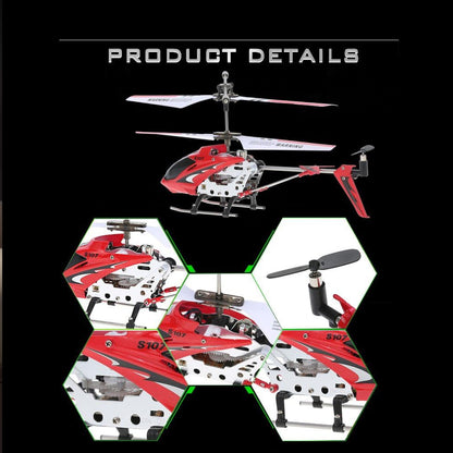 Hercules Unbreakable 3.5CH RC Helicopter Mini RC Helicopter with Gyro Crimson