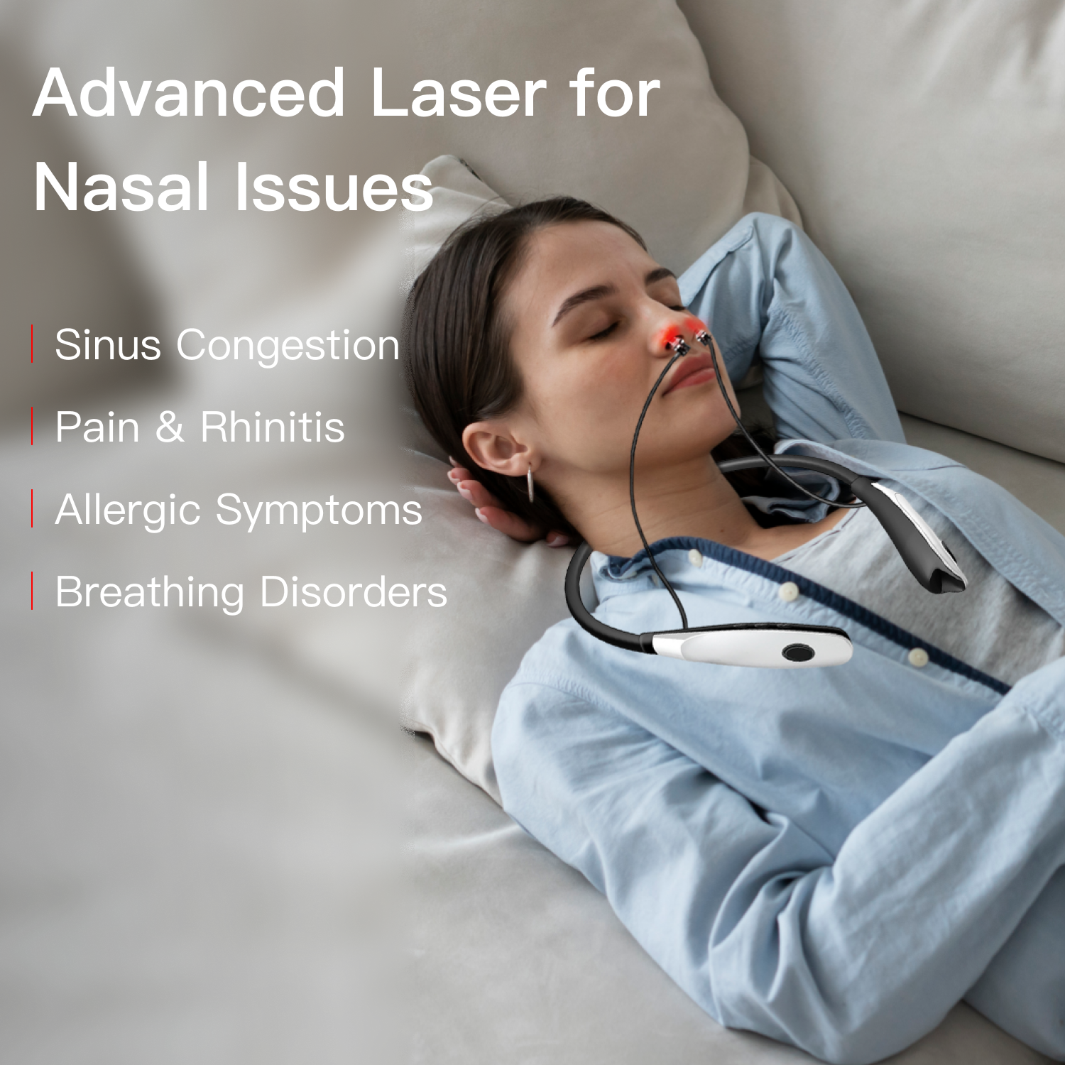 2 in 1 Laser Device for Ear & Nose | Non-Invasive, Portable & Ideal for Pain Relief and Sinus Congestion