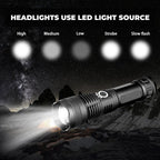LED Tactical Flashlight - Super Bright Rechargeable Light for Outdoor, Camping, and Emergency Use