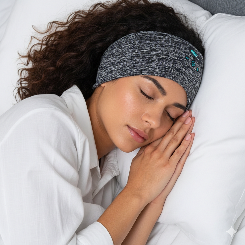 Bluetooth Sleep Mask Headband – Block Light & Listen to Music | Total Blackout
