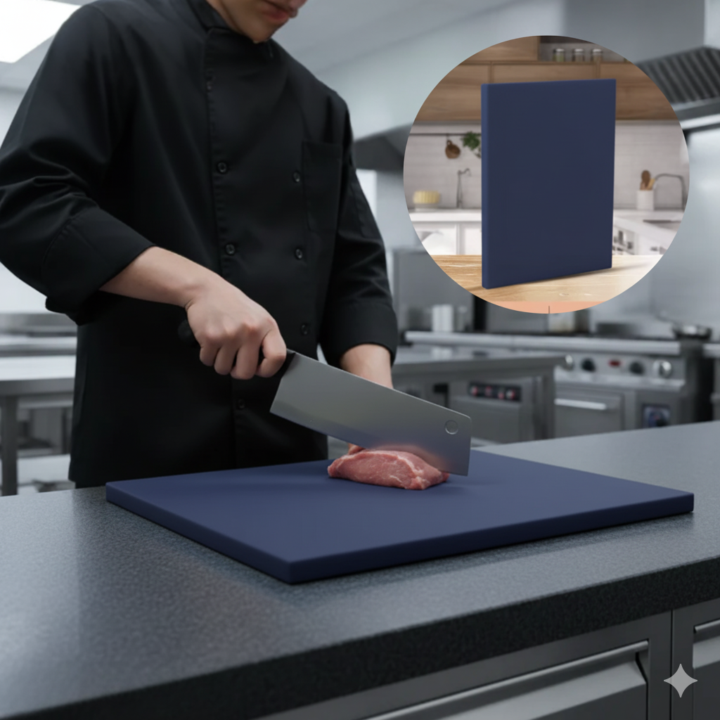 Industrial Grade HDPE Cutting Board | Antibacterial High-Density Polyethylene with Non-Porous Surface and Heavy-Duty Durability