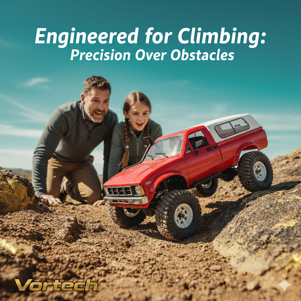 Off-Road RC Crawler 4WD – Rugged Trail Truck | Controlled 3 MPH Rock Crawling