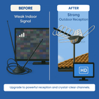990 Mile Outdoor HD TV Antenna | Dual-Band, 360° Reception & Easy Installation for Home Entertainment