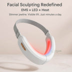 Double Chin Reducing Massager | E.M.S. & LED Light Therapy for Facial Sculpting and Contoured Jawline at Home