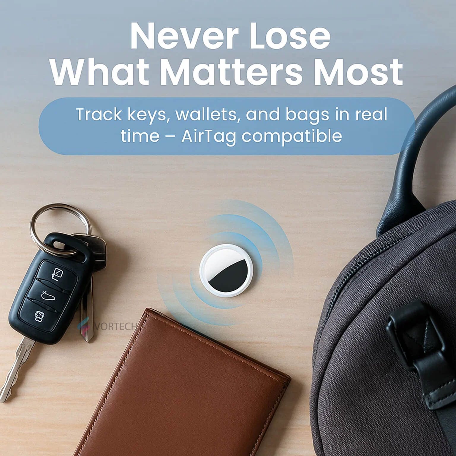 Mini GPS Tracker – Compatible Location Finder for Keys, Wallets, and Luggage