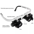 LED Magnifier Glasses with Adjustable Lens – High Precision for Detailed Work, Crafts, and Hobbies