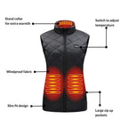 Women's Heated Gilet | 9 Heating Zones, Rechargeable & Lightweight for Cold Weather Adventures