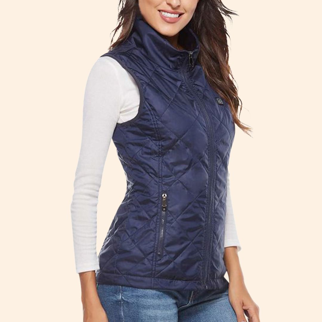 Women's Heated Gilet | 9 Heating Zones, Rechargeable & Lightweight for Cold Weather Adventures