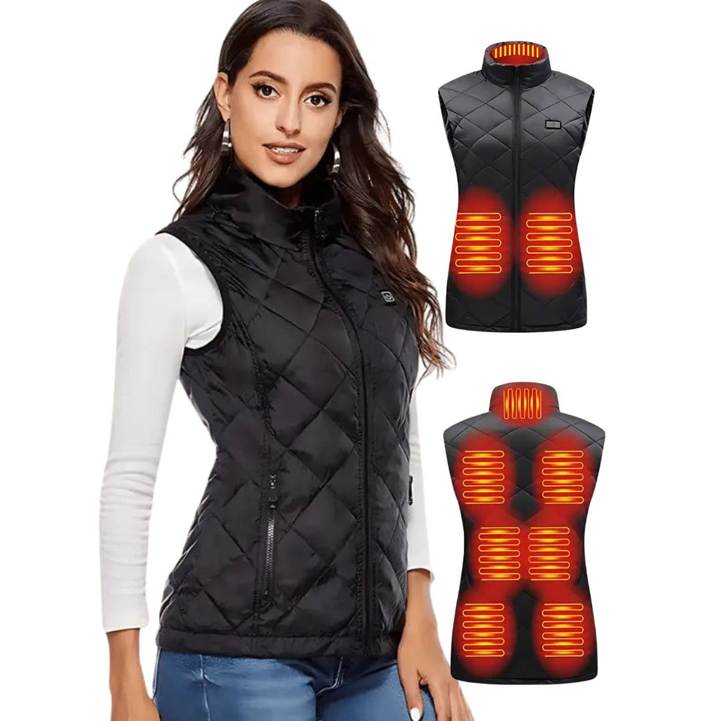 Women's Heated Gilet | 9 Heating Zones, Rechargeable & Lightweight for Cold Weather Adventures
