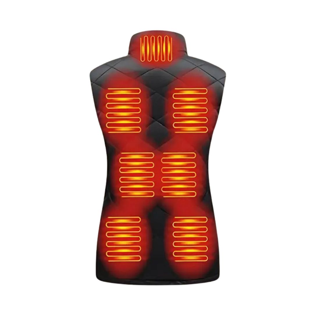Women's Heated Gilet | 9 Heating Zones, Rechargeable & Lightweight for Cold Weather Adventures