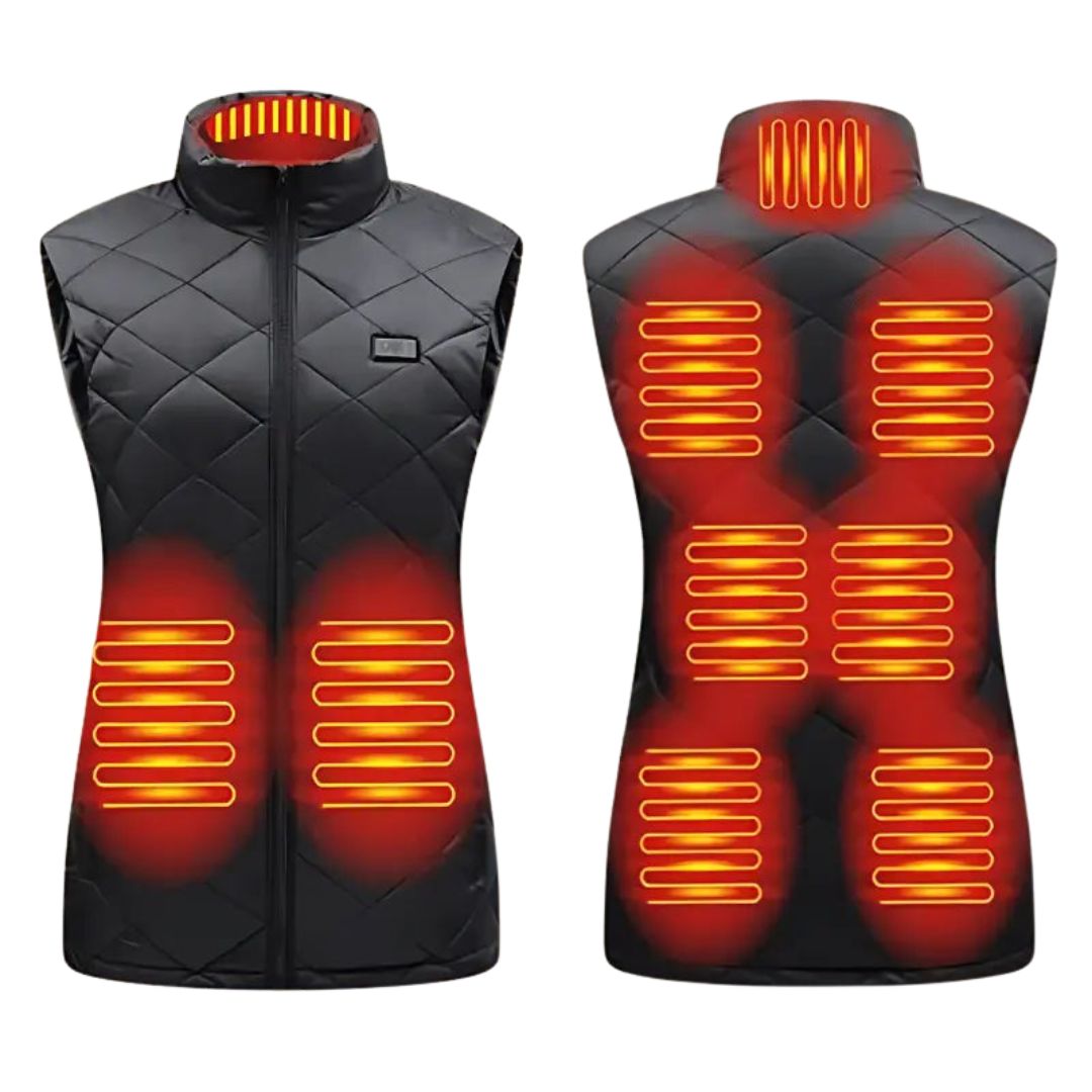 Women's Heated Gilet | 9 Heating Zones, Rechargeable & Lightweight for Cold Weather Adventures