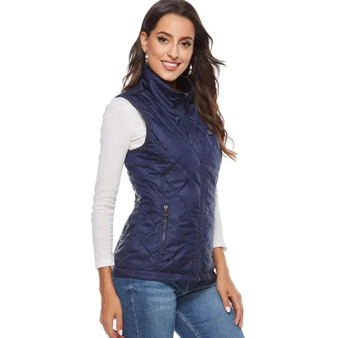 Women's Heated Gilet | 9 Heating Zones, Rechargeable & Lightweight for Cold Weather Adventures