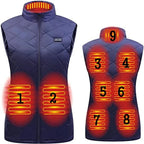 Women's Heated Gilet | 9 Heating Zones, Rechargeable & Lightweight for Cold Weather Adventures